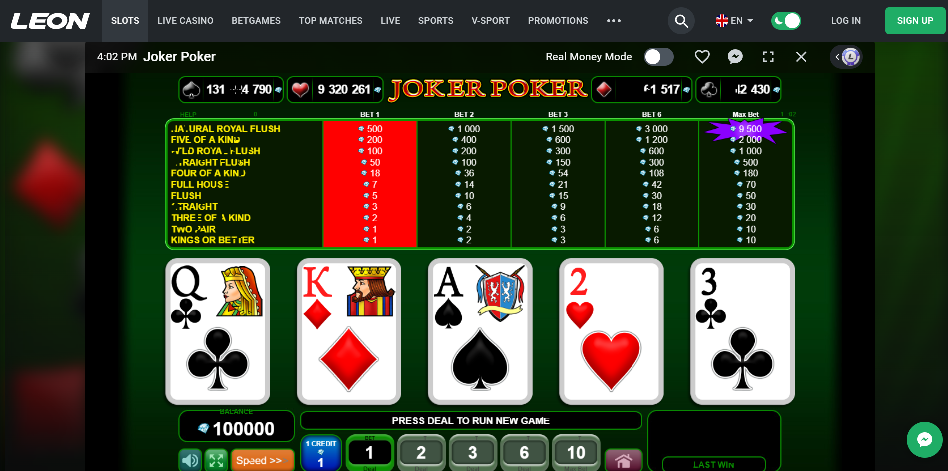 leon casino poker